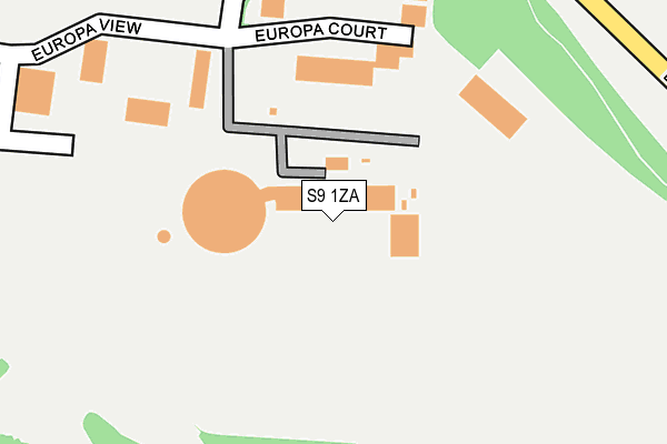 S9 1ZA map - OS OpenMap – Local (Ordnance Survey) S9 1ZA map - OS OpenMap – Local (Ordnance Survey)