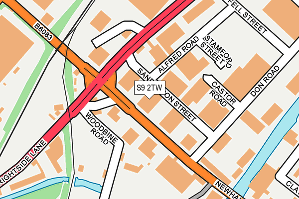 S9 2TW map - OS OpenMap – Local (Ordnance Survey) S9 2TW map - OS OpenMap – Local (Ordnance Survey)