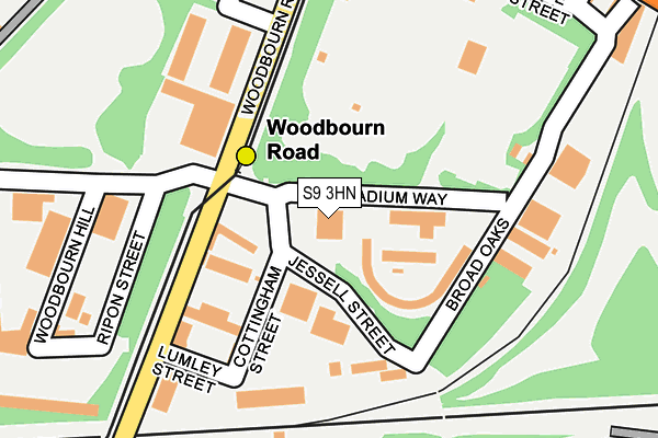 S9 3HN map - OS OpenMap – Local (Ordnance Survey) S9 3HN map - OS OpenMap – Local (Ordnance Survey)
