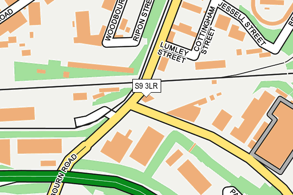 S9 3LR map - OS OpenMap – Local (Ordnance Survey) S9 3LR map - OS OpenMap – Local (Ordnance Survey)