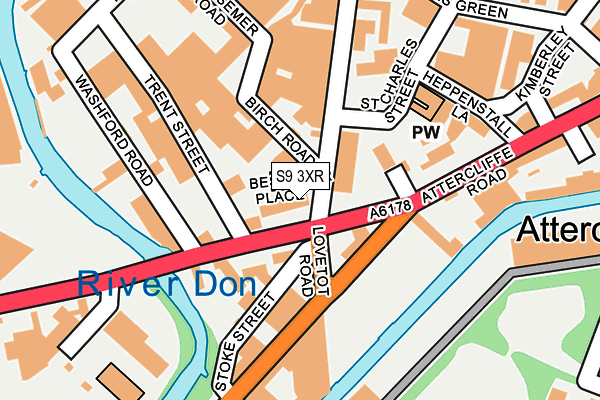 S9 3XR map - OS OpenMap – Local (Ordnance Survey) S9 3XR map - OS OpenMap – Local (Ordnance Survey)
