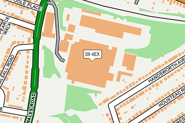 S9 4EX map - OS OpenMap – Local (Ordnance Survey) S9 4EX map - OS OpenMap – Local (Ordnance Survey)