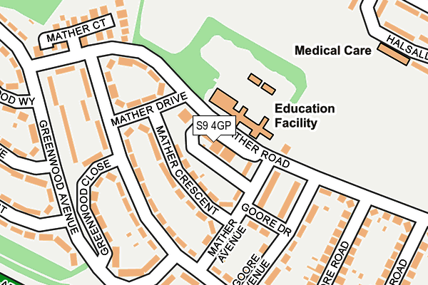 S9 4GP map - OS OpenMap – Local (Ordnance Survey) S9 4GP map - OS OpenMap – Local (Ordnance Survey)