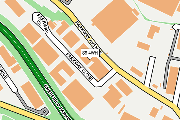 S9 4WH map - OS OpenMap – Local (Ordnance Survey) S9 4WH map - OS OpenMap – Local (Ordnance Survey)