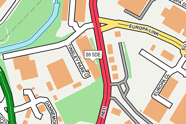 S9 5DE map - OS OpenMap – Local (Ordnance Survey) S9 5DE map - OS OpenMap – Local (Ordnance Survey)