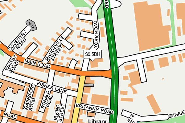 S9 5DH map - OS OpenMap – Local (Ordnance Survey) S9 5DH map - OS OpenMap – Local (Ordnance Survey)
