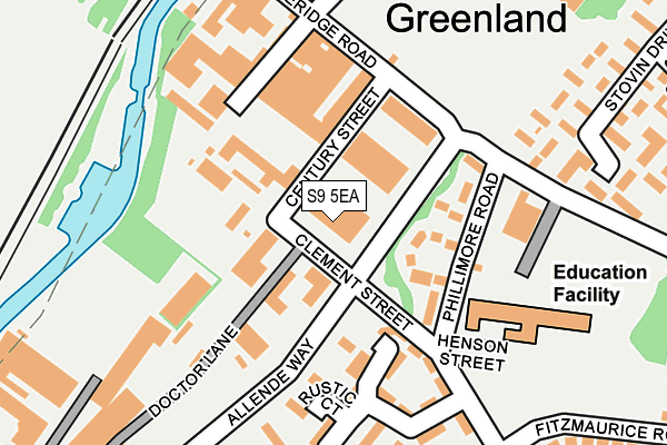 S9 5EA map - OS OpenMap – Local (Ordnance Survey) S9 5EA map - OS OpenMap – Local (Ordnance Survey)