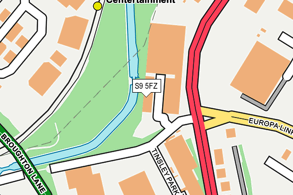 S9 5FZ map - OS OpenMap – Local (Ordnance Survey) S9 5FZ map - OS OpenMap – Local (Ordnance Survey)