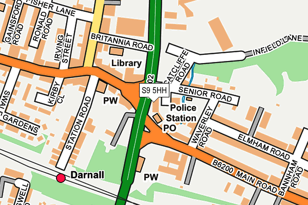 S9 5HH map - OS OpenMap – Local (Ordnance Survey) S9 5HH map - OS OpenMap – Local (Ordnance Survey)