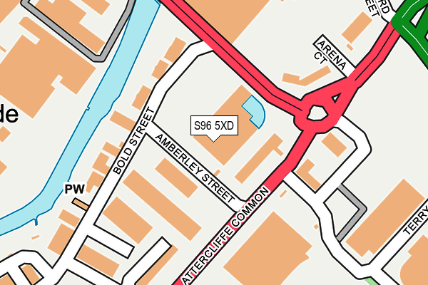 S96 5XD map - OS OpenMap – Local (Ordnance Survey) S96 5XD map - OS OpenMap – Local (Ordnance Survey)