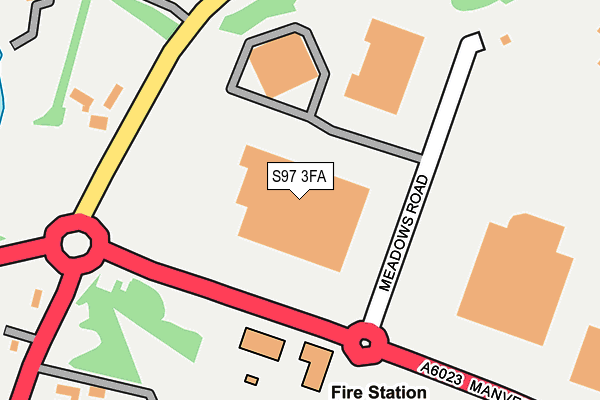 S97 3FA map - OS OpenMap – Local (Ordnance Survey) S97 3FA map - OS OpenMap – Local (Ordnance Survey)