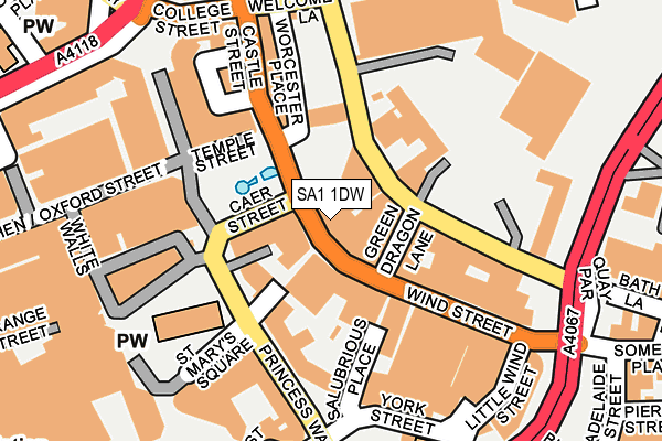 SA1 1DW map - OS OpenMap – Local (Ordnance Survey) SA1 1DW map - OS OpenMap – Local (Ordnance Survey)