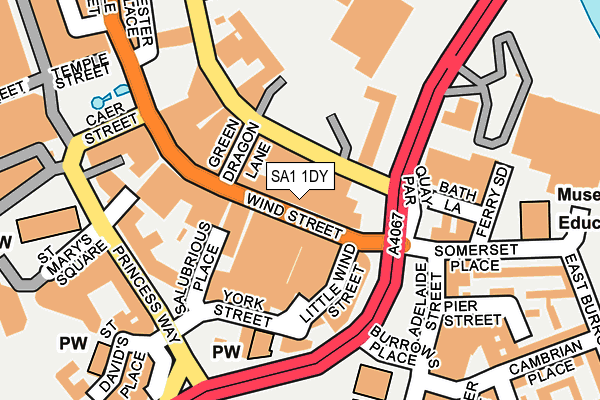 SA1 1DY map - OS OpenMap – Local (Ordnance Survey) SA1 1DY map - OS OpenMap – Local (Ordnance Survey)