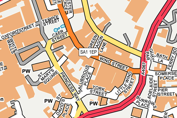 SA1 1EP map - OS OpenMap – Local (Ordnance Survey) SA1 1EP map - OS OpenMap – Local (Ordnance Survey)
