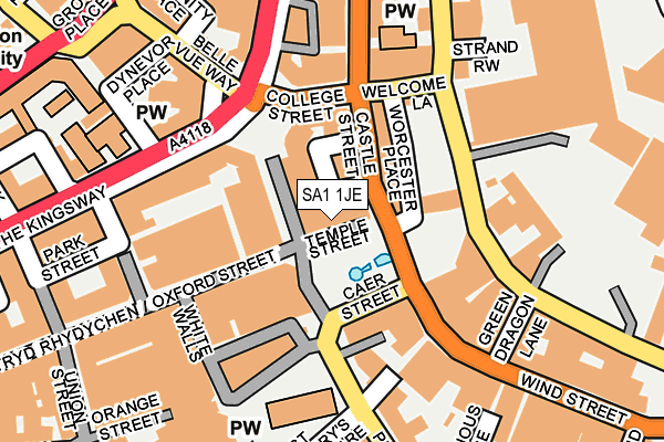 SA1 1JE map - OS OpenMap – Local (Ordnance Survey) SA1 1JE map - OS OpenMap – Local (Ordnance Survey)