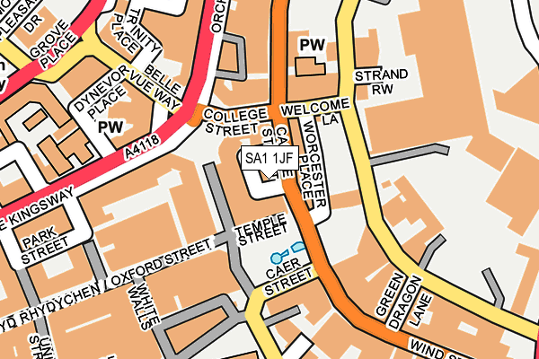 SA1 1JF map - OS OpenMap – Local (Ordnance Survey) SA1 1JF map - OS OpenMap – Local (Ordnance Survey)