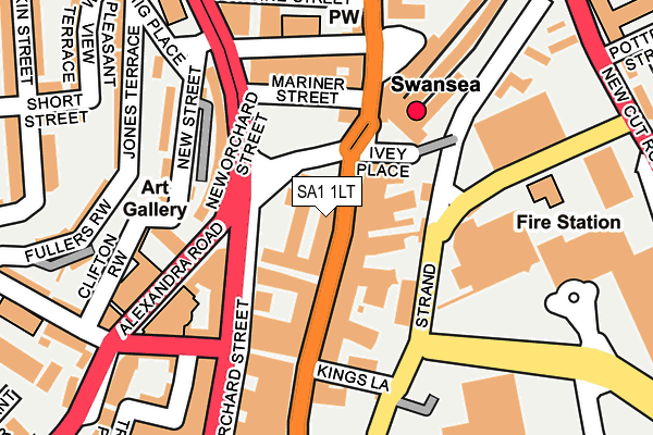 SA1 1LT map - OS OpenMap – Local (Ordnance Survey) SA1 1LT map - OS OpenMap – Local (Ordnance Survey)