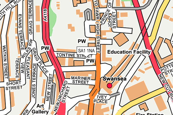 SA1 1NA map - OS OpenMap – Local (Ordnance Survey) SA1 1NA map - OS OpenMap – Local (Ordnance Survey)