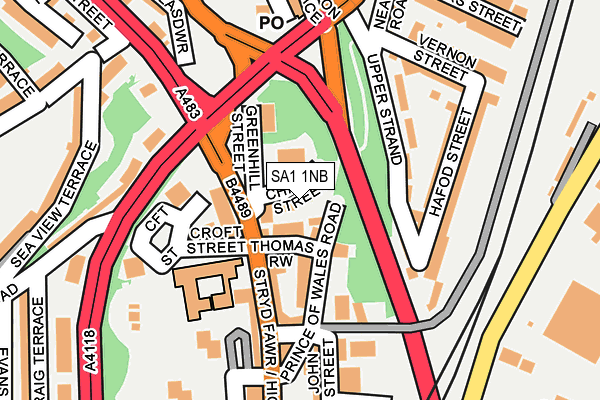 SA1 1NB map - OS OpenMap – Local (Ordnance Survey) SA1 1NB map - OS OpenMap – Local (Ordnance Survey)