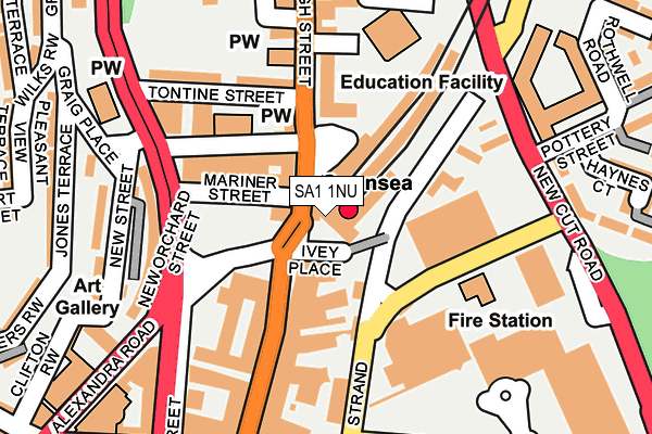 SA1 1NU map - OS OpenMap – Local (Ordnance Survey) SA1 1NU map - OS OpenMap – Local (Ordnance Survey)
