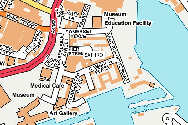 SA1 1RQ map - OS OpenMap – Local (Ordnance Survey) SA1 1RQ map - OS OpenMap – Local (Ordnance Survey)