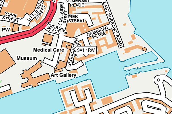 SA1 1RW map - OS OpenMap – Local (Ordnance Survey) SA1 1RW map - OS OpenMap – Local (Ordnance Survey)
