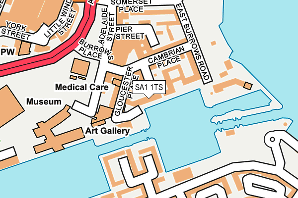 SA1 1TS map - OS OpenMap – Local (Ordnance Survey) SA1 1TS map - OS OpenMap – Local (Ordnance Survey)