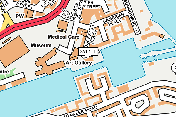 SA1 1TT map - OS OpenMap – Local (Ordnance Survey) SA1 1TT map - OS OpenMap – Local (Ordnance Survey)