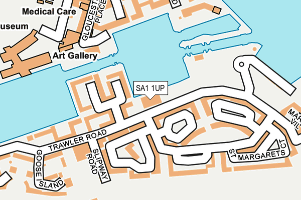 SA1 1UP map - OS OpenMap – Local (Ordnance Survey) SA1 1UP map - OS OpenMap – Local (Ordnance Survey)
