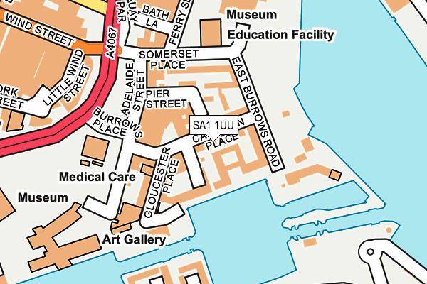 SA1 1UU map - OS OpenMap – Local (Ordnance Survey) SA1 1UU map - OS OpenMap – Local (Ordnance Survey)