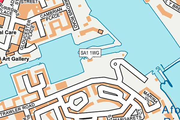 SA1 1WG map - OS OpenMap – Local (Ordnance Survey) SA1 1WG map - OS OpenMap – Local (Ordnance Survey)