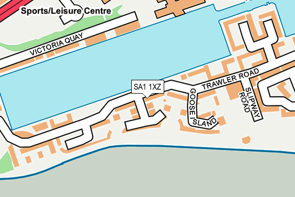 SA1 1XZ map - OS OpenMap – Local (Ordnance Survey) SA1 1XZ map - OS OpenMap – Local (Ordnance Survey)