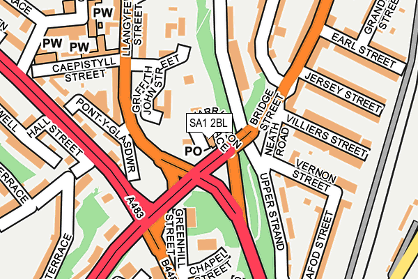 SA1 2BL map - OS OpenMap – Local (Ordnance Survey) SA1 2BL map - OS OpenMap – Local (Ordnance Survey)