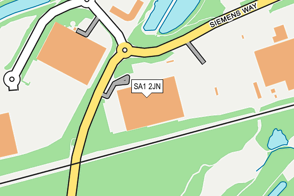 SA1 2JN map - OS OpenMap – Local (Ordnance Survey) SA1 2JN map - OS OpenMap – Local (Ordnance Survey)