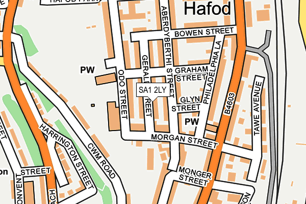 SA1 2LY map - OS OpenMap – Local (Ordnance Survey) SA1 2LY map - OS OpenMap – Local (Ordnance Survey)
