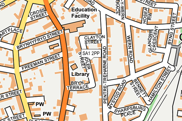 SA1 2PP map - OS OpenMap – Local (Ordnance Survey) SA1 2PP map - OS OpenMap – Local (Ordnance Survey)