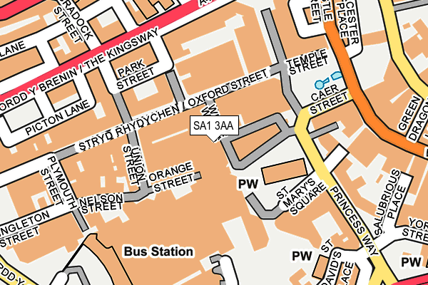 SA1 3AA map - OS OpenMap – Local (Ordnance Survey) SA1 3AA map - OS OpenMap – Local (Ordnance Survey)