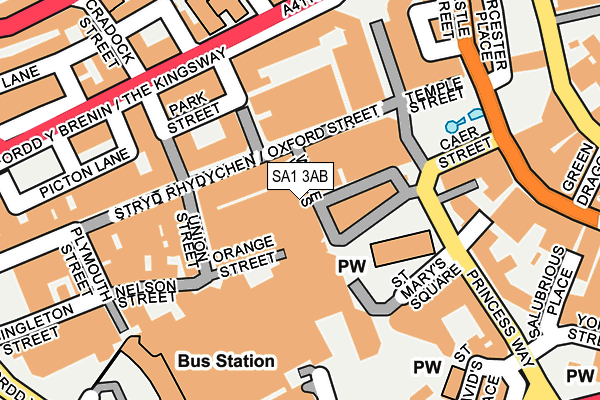 SA1 3AB map - OS OpenMap – Local (Ordnance Survey) SA1 3AB map - OS OpenMap – Local (Ordnance Survey)