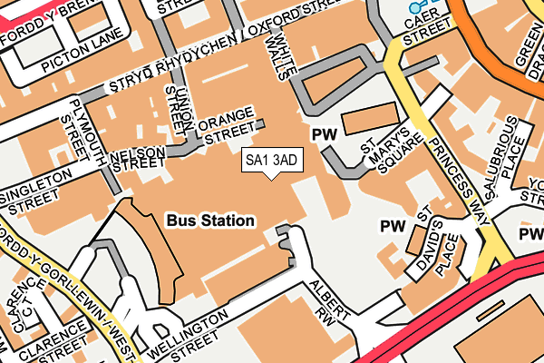 SA1 3AD map - OS OpenMap – Local (Ordnance Survey) SA1 3AD map - OS OpenMap – Local (Ordnance Survey)