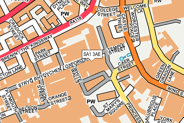 SA1 3AE map - OS OpenMap – Local (Ordnance Survey) SA1 3AE map - OS OpenMap – Local (Ordnance Survey)