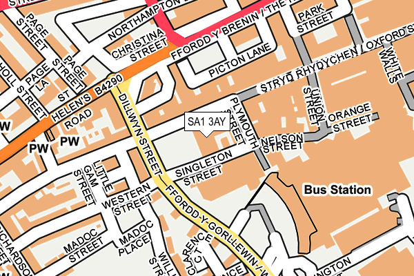SA1 3AY map - OS OpenMap – Local (Ordnance Survey) SA1 3AY map - OS OpenMap – Local (Ordnance Survey)