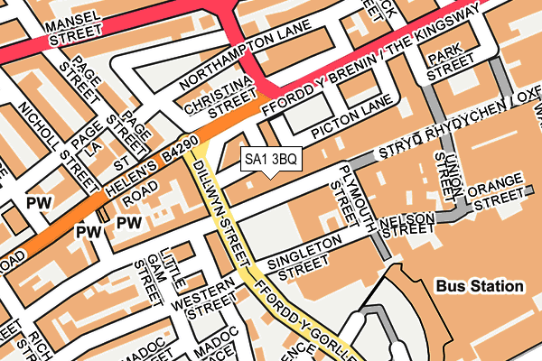 SA1 3BQ map - OS OpenMap – Local (Ordnance Survey) SA1 3BQ map - OS OpenMap – Local (Ordnance Survey)