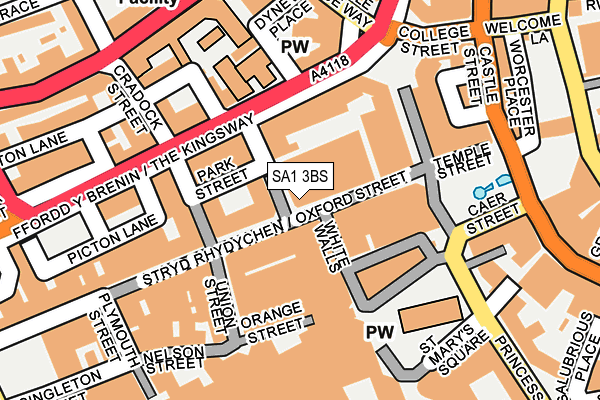 SA1 3BS map - OS OpenMap – Local (Ordnance Survey) SA1 3BS map - OS OpenMap – Local (Ordnance Survey)