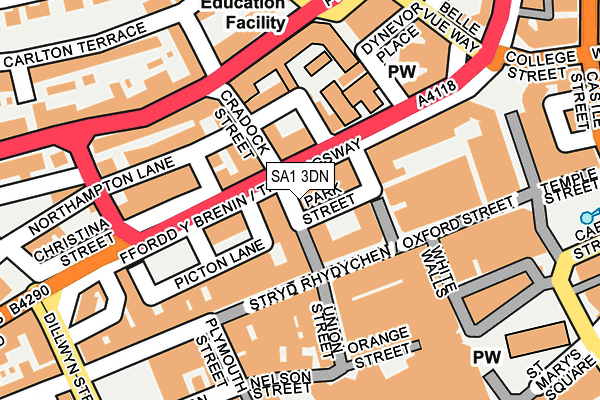 SA1 3DN map - OS OpenMap – Local (Ordnance Survey) SA1 3DN map - OS OpenMap – Local (Ordnance Survey)