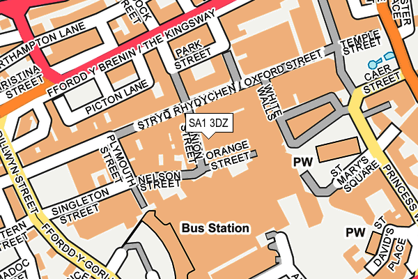 SA1 3DZ map - OS OpenMap – Local (Ordnance Survey) SA1 3DZ map - OS OpenMap – Local (Ordnance Survey)