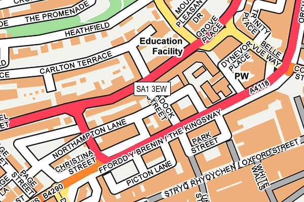 SA1 3EW map - OS OpenMap – Local (Ordnance Survey) SA1 3EW map - OS OpenMap – Local (Ordnance Survey)
