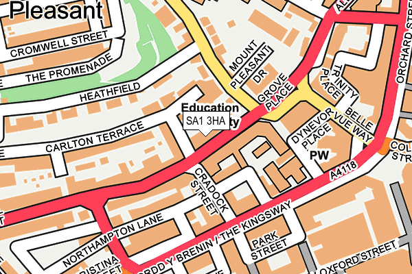 SA1 3HA map - OS OpenMap – Local (Ordnance Survey) SA1 3HA map - OS OpenMap – Local (Ordnance Survey)