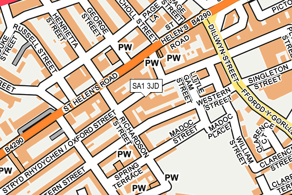 SA1 3JD map - OS OpenMap – Local (Ordnance Survey) SA1 3JD map - OS OpenMap – Local (Ordnance Survey)