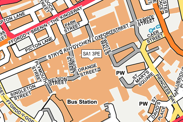 SA1 3PE map - OS OpenMap – Local (Ordnance Survey) SA1 3PE map - OS OpenMap – Local (Ordnance Survey)