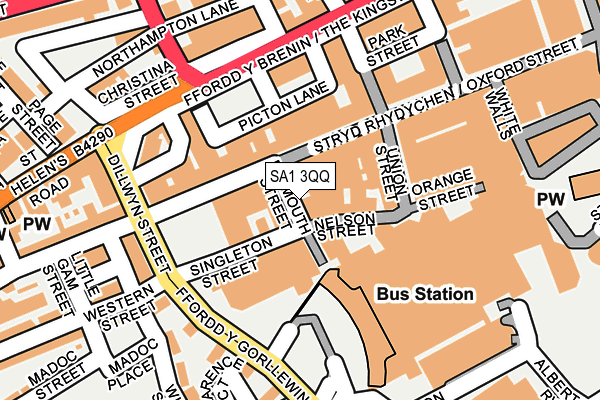 SA1 3QQ map - OS OpenMap – Local (Ordnance Survey) SA1 3QQ map - OS OpenMap – Local (Ordnance Survey)